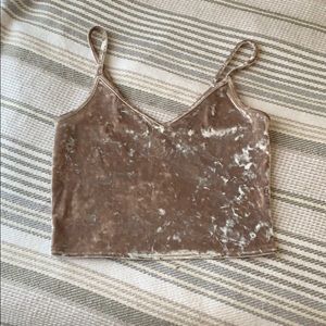 Velvet tank crop top